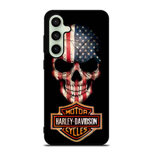 HARLEY DAVIDSON SKULL FLAG Samsung Galaxy S24 FE Case
