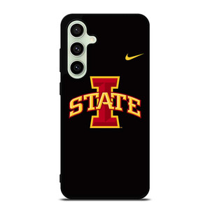 IOWA STATE FOOTBALL BLACK WALLPAPER Samsung Galaxy S24 FE Case