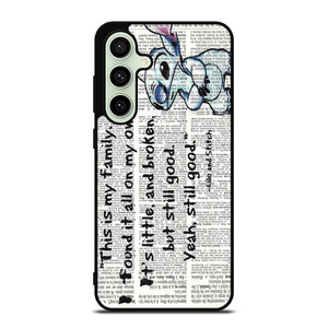 LILO AND STITCH QUOTES Disney Samsung Galaxy S24 FE Case LILO AND STITCH QUOTES Disney Samsung Galaxy S24 FE Case