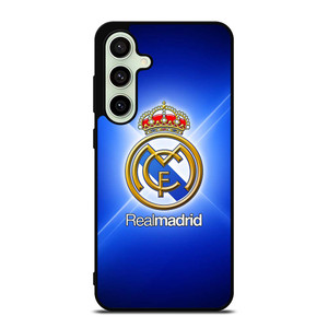 REAL MADRID LOGO BLUE LIGHT Samsung Galaxy S24 FE Case REAL MADRID LOGO BLUE LIGHT Samsung Galaxy S24 FE Case
