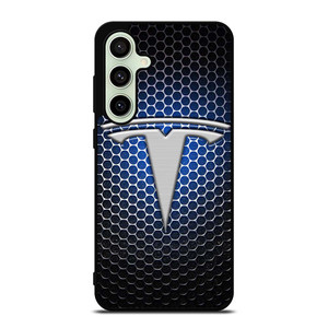 TESLA LOGO BLUE LIGHT Samsung Galaxy S24 FE Case