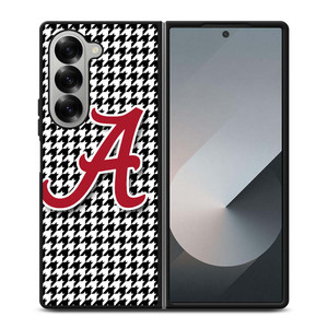 ALABAMA HOUNDSTOOTH CRIMSON TIDE Samsung Galaxy Z Fold 6 Case Cover