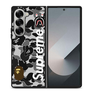 BAPE CAMO SHARK LOGO X SUPREME Samsung Galaxy Z Fold 6 Case Cover BAPE CAMO SHARK LOGO X SUPREME Samsung Galaxy Z Fold 6 Case Cover