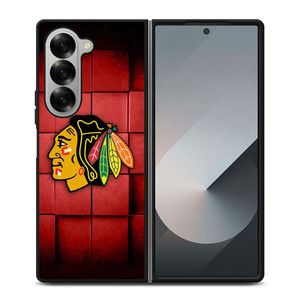 CHICAGO BLACKHAWKS FOOTBALL LOGO ICON Samsung Galaxy Z Fold 6 Case Cover