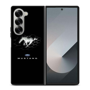 FORD MUSTANG LOGO BLACK Samsung Galaxy Z Fold 6 Case Cover