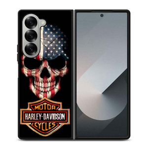 HARLEY DAVIDSON SKULL FLAG Samsung Galaxy Z Fold 6 Case Cover