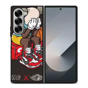 KAWS AIR JORDAN SUPREME Samsung Galaxy Z Fold 6 Case Cover KAWS AIR JORDAN SUPREME Samsung Galaxy Z Fold 6 Case Cover