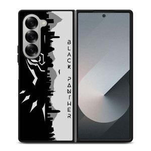 MARVEL BLACK PANTHER BLACK AND WHITE Samsung Galaxy Z Fold 6 Case Cover