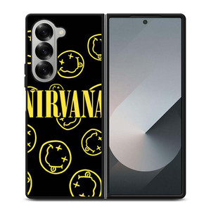 NIRVANA SMILEY FACE COLLAGE Samsung Galaxy Z Fold 6 Case Cover NIRVANA SMILEY FACE COLLAGE Samsung Galaxy Z Fold 6 Case Cover