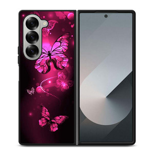 PURPLE BITTERFLY PINK Samsung Galaxy Z Fold 6 Case Cover