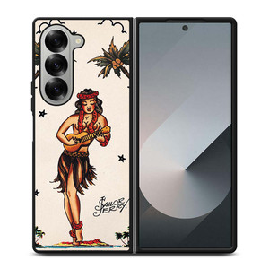 SAILOR JERRY S HULA GIRL 2 Samsung Galaxy Z Fold 6 Case Cover SAILOR JERRY S HULA GIRL 2 Samsung Galaxy Z Fold 6 Case Cover