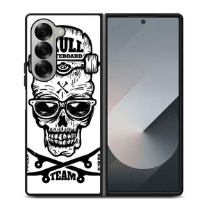 SKULL SKATEBOARD TEAM LOGO Samsung Galaxy Z Fold 6 Case Cover