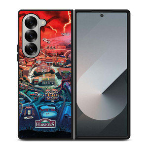 STRANGER THINGS WELCOME TO HAWKINS CARTOON Samsung Galaxy Z Fold 6 Case Cover STRANGER THINGS WELCOME TO HAWKINS CARTOON Samsung Galaxy Z Fold 6 Case Cover