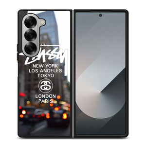 STUSSY NEW YORK LA TOKYO LONDON PARIS Samsung Galaxy Z Fold 6 Case Cover