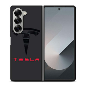 TESLA MOTORS BLACK ICON Samsung Galaxy Z Fold 6 Case Cover
