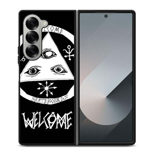 WELCOME SKATEBOARDS LOGO BLACK Samsung Galaxy Z Fold 6 Case Cover