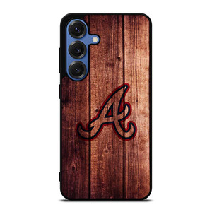 ATLANTA BRAVES LOGO WOOD INITIAL Samsung Galaxy S25 Case