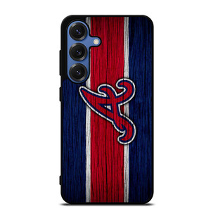 ATLANTA BRAVES MLB LOGO STRIPS Samsung Galaxy S25 Case