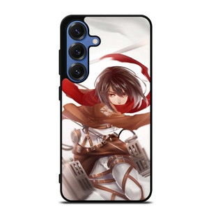 ATTACK ON TITAN MIKASA ACKERMAN RED Samsung Galaxy S25 Case ATTACK ON TITAN MIKASA ACKERMAN RED Samsung Galaxy S25 Case