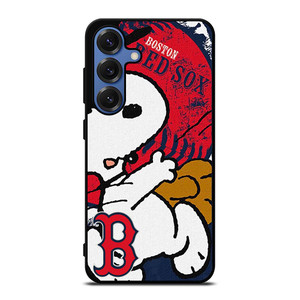 BOSTON RED SOX BASEBALL SNOOPY Samsung Galaxy S25 Case