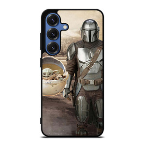 MANDALORIAN AND BABY YODA SHIP Samsung Galaxy S25 Case MANDALORIAN AND BABY YODA SHIP Samsung Galaxy S25 Case