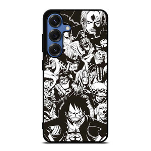 ONE PIECE CHARACTER BLACK WHITE Samsung Galaxy S25 Case