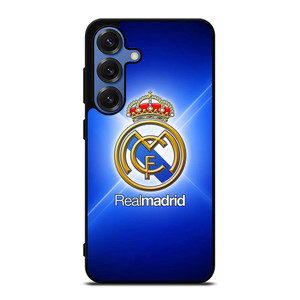 REAL MADRID LOGO BLUE LIGHT Samsung Galaxy S25 Case REAL MADRID LOGO BLUE LIGHT Samsung Galaxy S25 Case