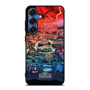 STRANGER THINGS WELCOME TO HAWKINS CARTOON Samsung Galaxy S25 Case
