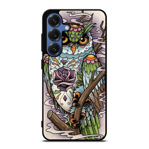 SUGAR SKULL OWL TATTO LOGO Samsung Galaxy S25 Case
