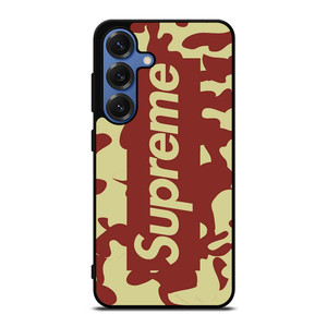 SUPREME RED CREAM LOGO Samsung Galaxy S25 Case