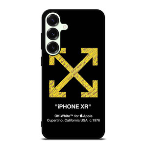 OFF WHITE YELLOW LOGO X APPLE Samsung Galaxy S25 Plus Case