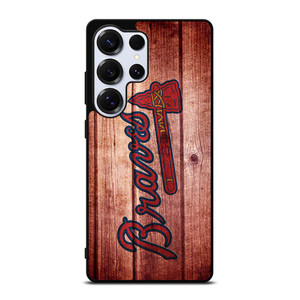 ATLANTA BRAVES BASEBALL WOOD Samsung Galaxy S25 Ultra Case