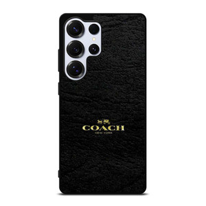 COACH LOGO TEXTURE BLACK Samsung Galaxy S25 Ultra Case