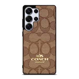 COACH NEW YORK PATTERN BROWN Samsung Galaxy S25 Ultra Case