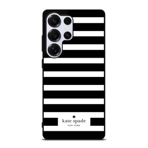 KATE SPADE NEW YORK BLACK WHITE STRIPES Samsung Galaxy S25 Ultra Case