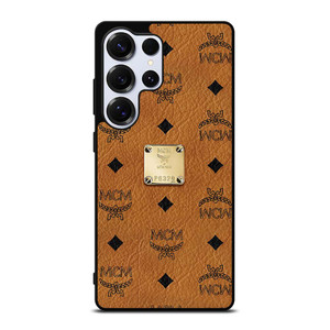 MCM WORLD WIDE BROWN LEATHER EMBLEM Samsung Galaxy S25 Ultra Case