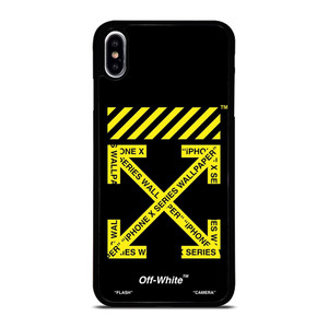 OFF WHITE LOGO YELLOW STRIPE iPhone XS Max Case