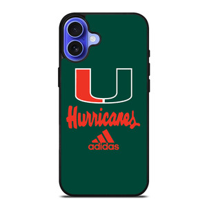 MIAMI HURRICANES GREEN LOGO iPhone 16 Case