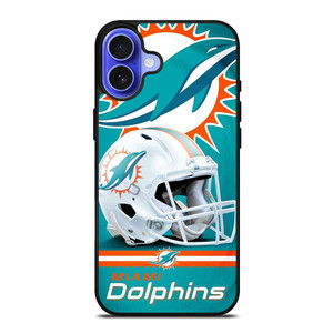 NFL MIAMI DOLPHINS HELMET LOGO iPhone 16 Case