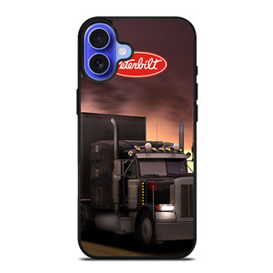 PETERBILT BLACK TRUCK iPhone 16 Case PETERBILT BLACK TRUCK iPhone 16 Case