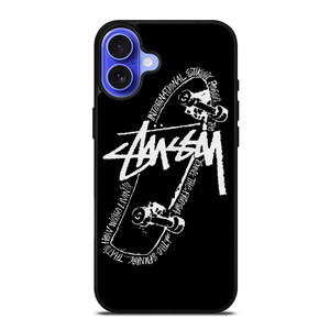 STUSSY SKATEBOARD ART iPhone 16 Case STUSSY SKATEBOARD ART iPhone 16 Case