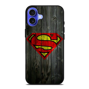 SUPERMAN WOODEN LOGO iPhone 16 Case SUPERMAN WOODEN LOGO iPhone 16 Case