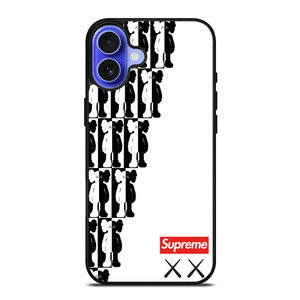 SUPREME KAWS BLACK WHITE iPhone 16 Case SUPREME KAWS BLACK WHITE iPhone 16 Case