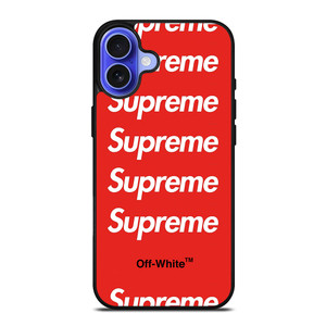 SUPREME RED OFF WHITE iPhone 16 Case SUPREME RED OFF WHITE iPhone 16 Case