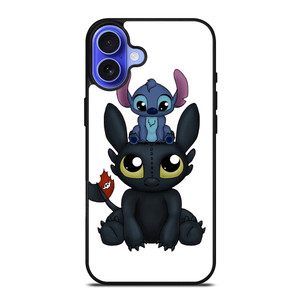 TOOTHLESS AND STITCH CARTOON iPhone 16 Case