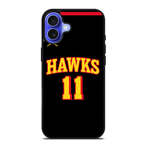 TRAE YOUNG ATLANTA HAWKS BLACK iPhone 16 Case