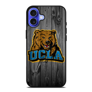 UCLA BRUINS FOOTBALL WOODEN LOGO iPhone 16 Case UCLA BRUINS FOOTBALL WOODEN LOGO iPhone 16 Case