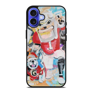 UNIVERSITY OF GEORGIA BULLDOGS UGA ART iPhone 16 Case UNIVERSITY OF GEORGIA BULLDOGS UGA ART iPhone 16 Case