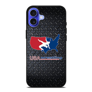 USA WRESTLING METAL LOGO iPhone 16 Case USA WRESTLING METAL LOGO iPhone 16 Case