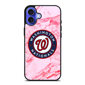 WASHINGTON NATIONALS PINK MARBLE iPhone 16 Case